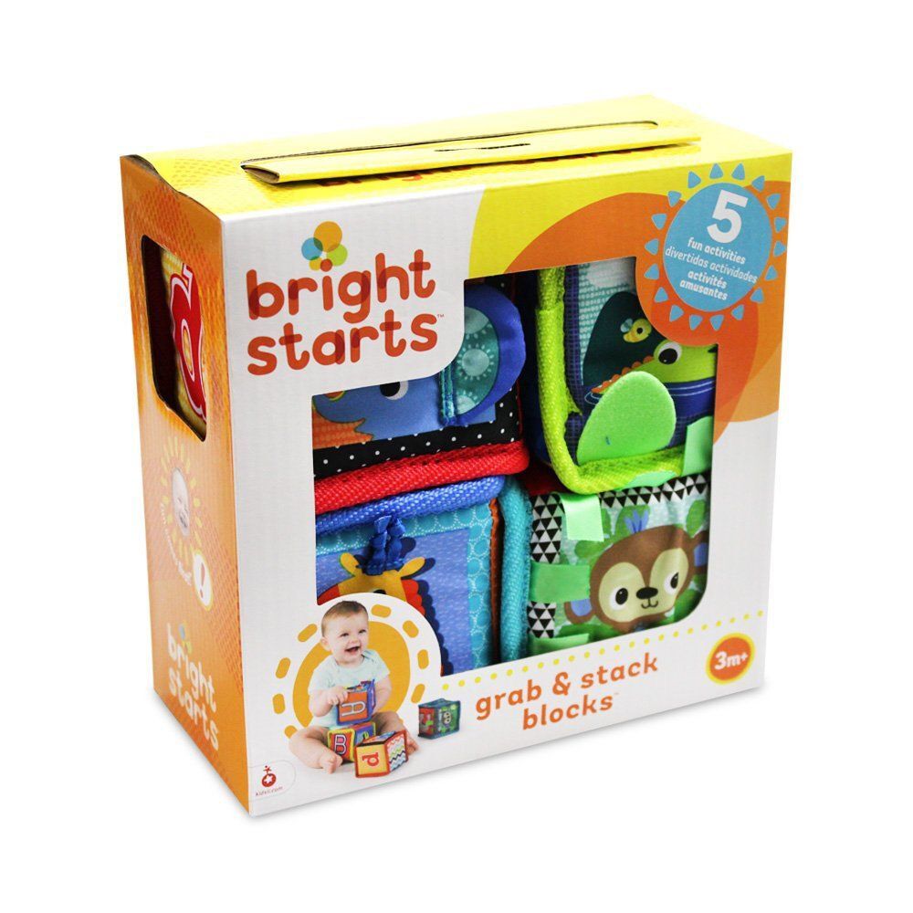 [FREESHIP MAX] Set 4 Khối Vuông Đồ Chơi Khám Phá Cho Bé - Brigh Starts Grab & Stack Blocks