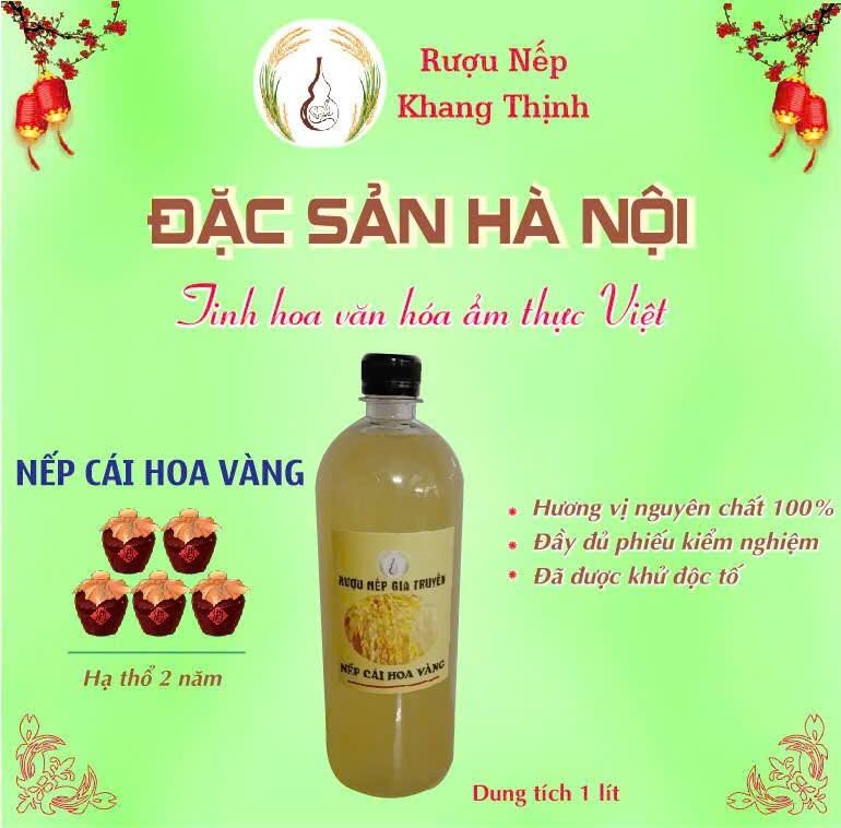 Nếp cái hoa vàng 1lít. Êm thơm ngon ngọt.đậm vị dễ uống.nguyên chất nhà nấu.hạ thổ