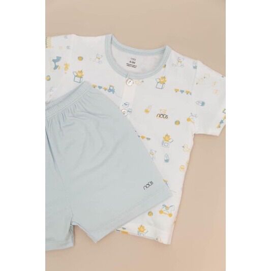 Bộ cộc tay cài giữa nous (6m-12m)