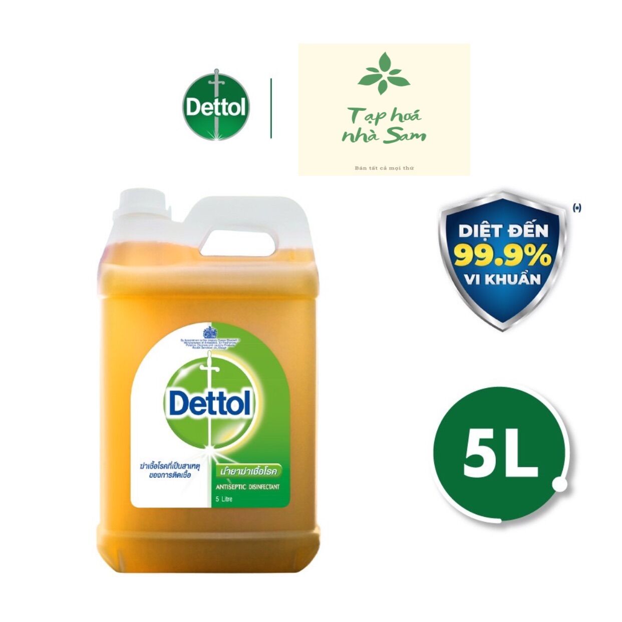 Dung dịch diệt khuẩn đa năng Dettol 5L