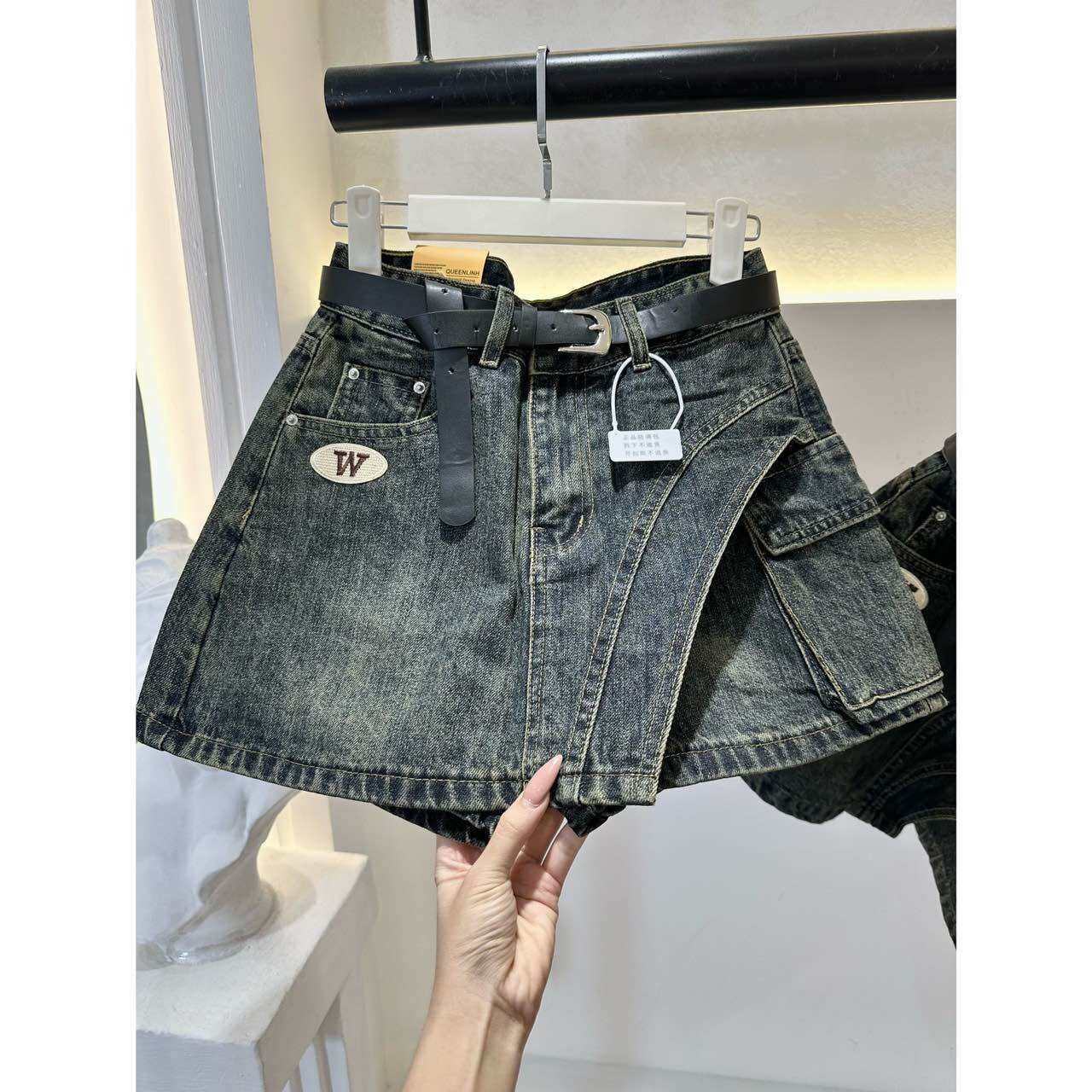 CHÂN VÁY JEAN TÚI KIỂU - HÀNG VNXK