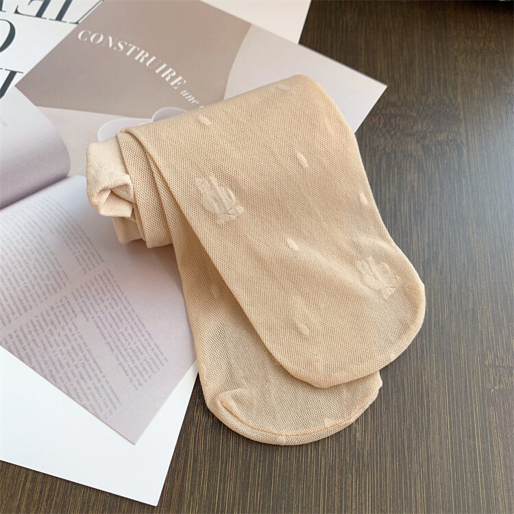 Tất Khiêu Vũ Bé Gái Mỏng Mùa Hè Giày Chân Mỏng Quần Tất Cao Cấp Vòng Eo Vải Nylon Vớ Trẻ Em Quần Bé Gái Đáy Quần Không Mở