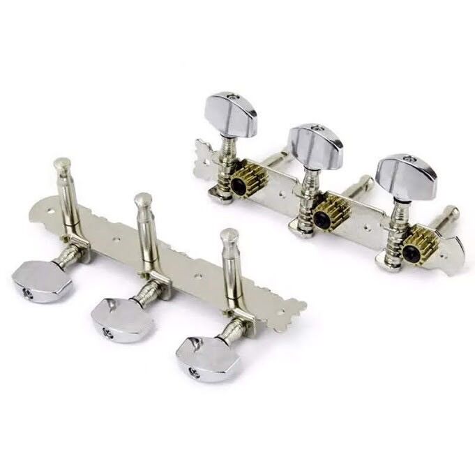 Khóa đàn guitar Acoustic hợp kim màu bạc