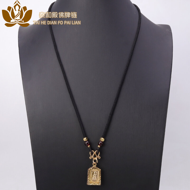 Dây tết vòng tay màu đen màu xanh lá dây tết vòng đeo mặt dây chuyền mặt phật thái lan
