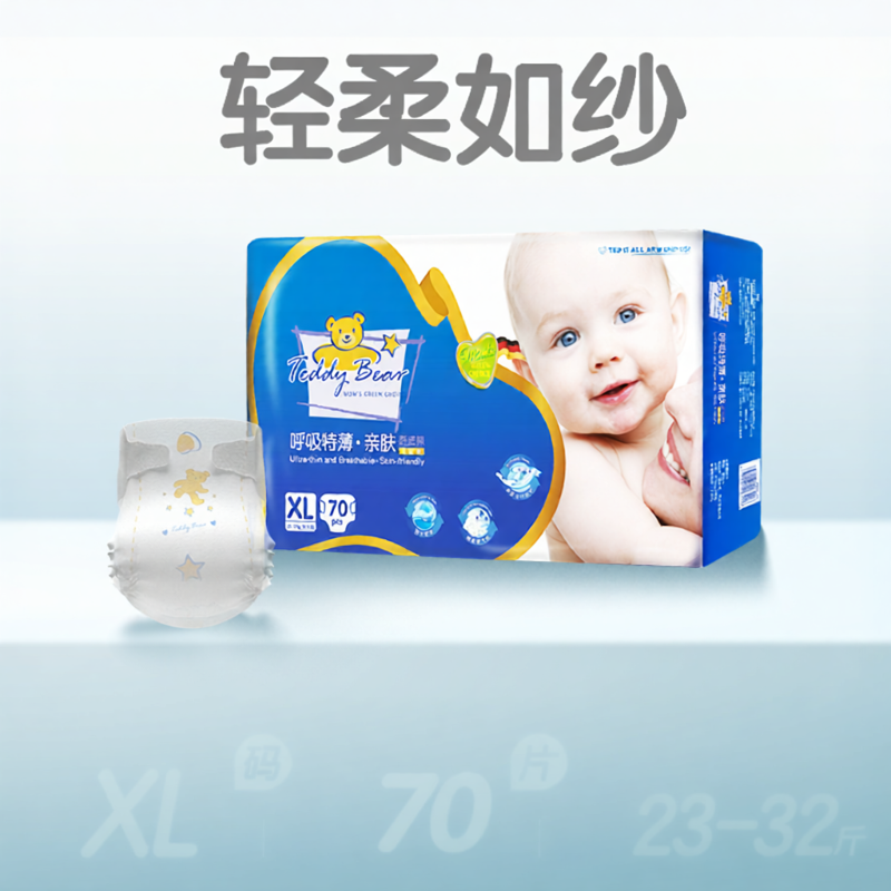 Teddy Bear | Soft Breathable Thin Infant Diaper Pants - 6