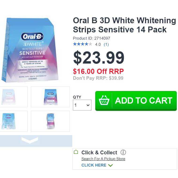 Miếng dán tẩy trắng răng OralB 3D White Whitestrips (1 hộp 14 miếng )