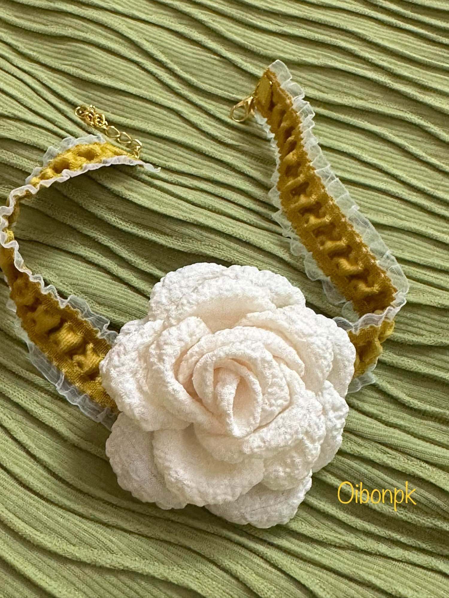 Vòng cổ choker bông hoa trà dễ thương