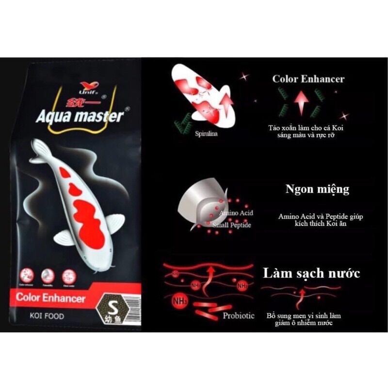 [ RẺ SỐ 1 ] Thức ăn cho cá Koi Aquamaster túi 1kg