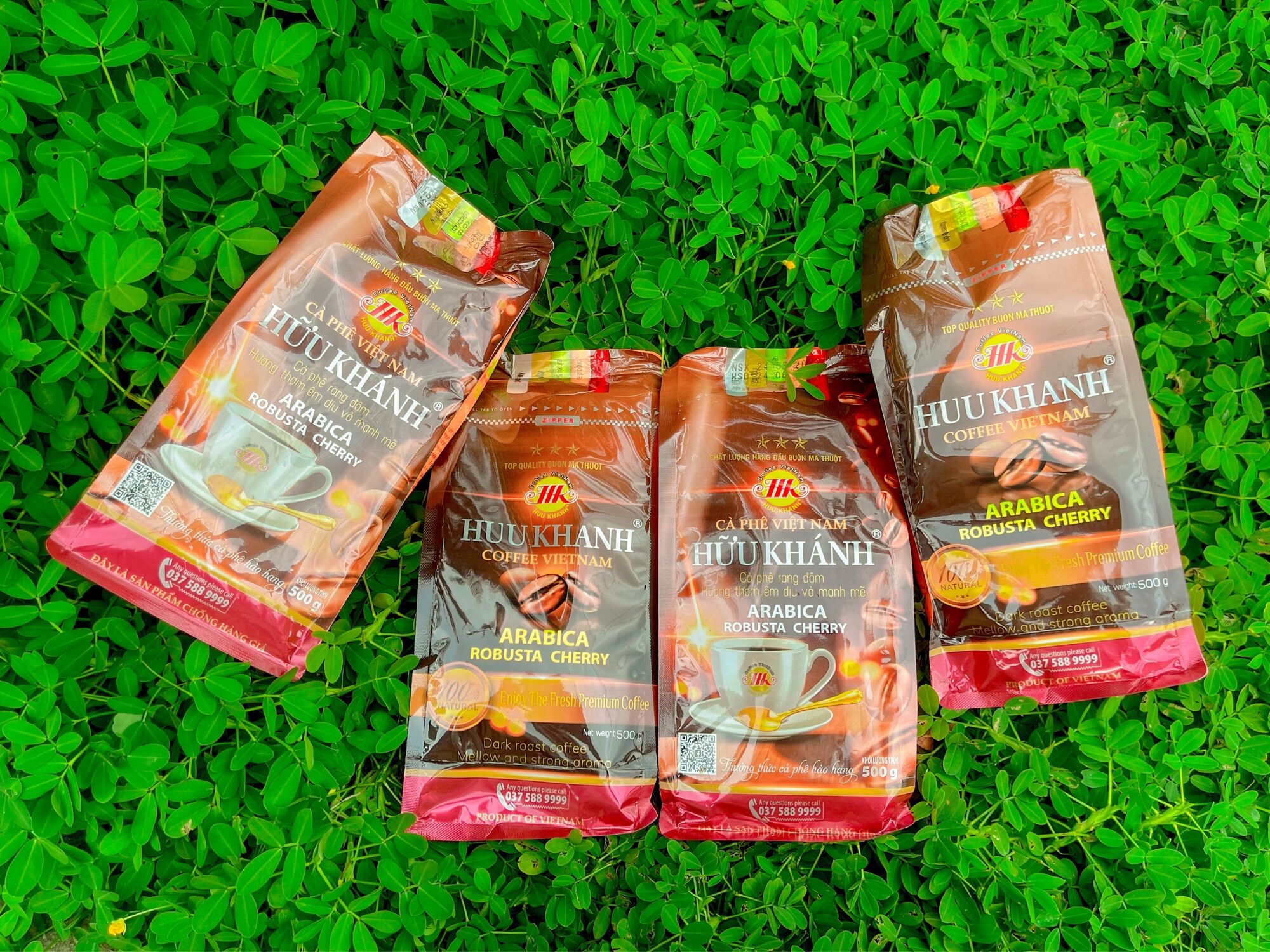 Combo 4 bịch cà phê HỮU KHÁNH- HK 3SAO (2kg)