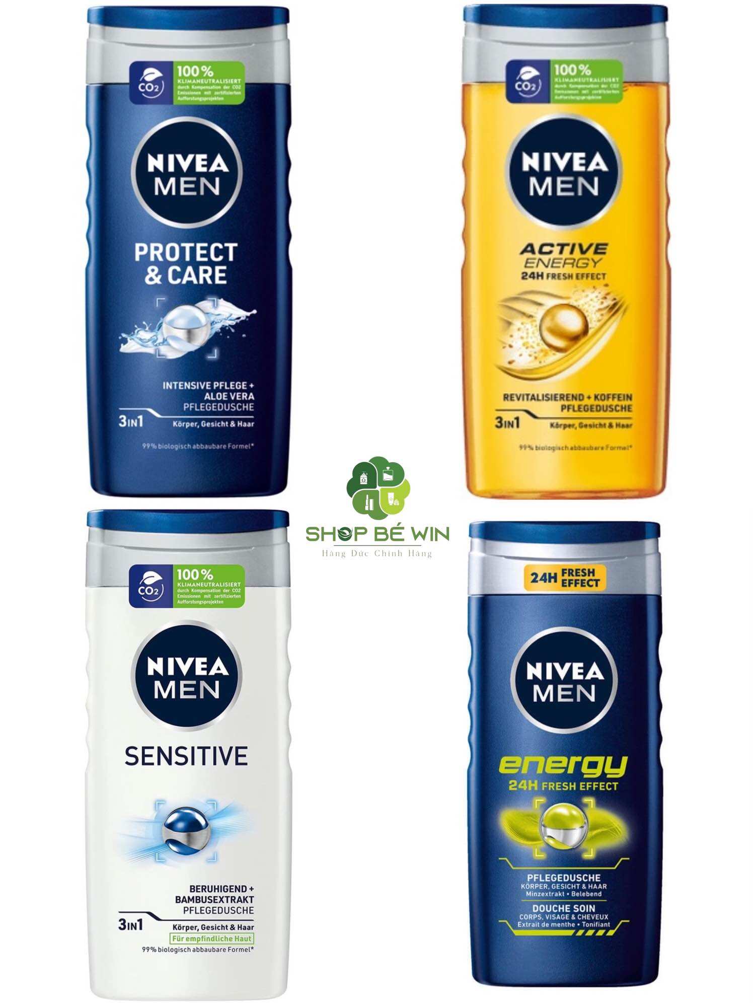 Tắm gội nivea men 3in1 - đức