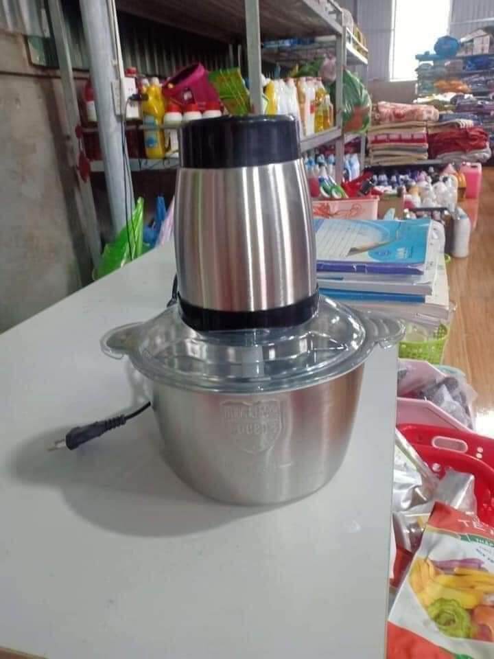 Máy xay đa năng thịt, cá, đá,...2 lít inox hiệu "HDA"