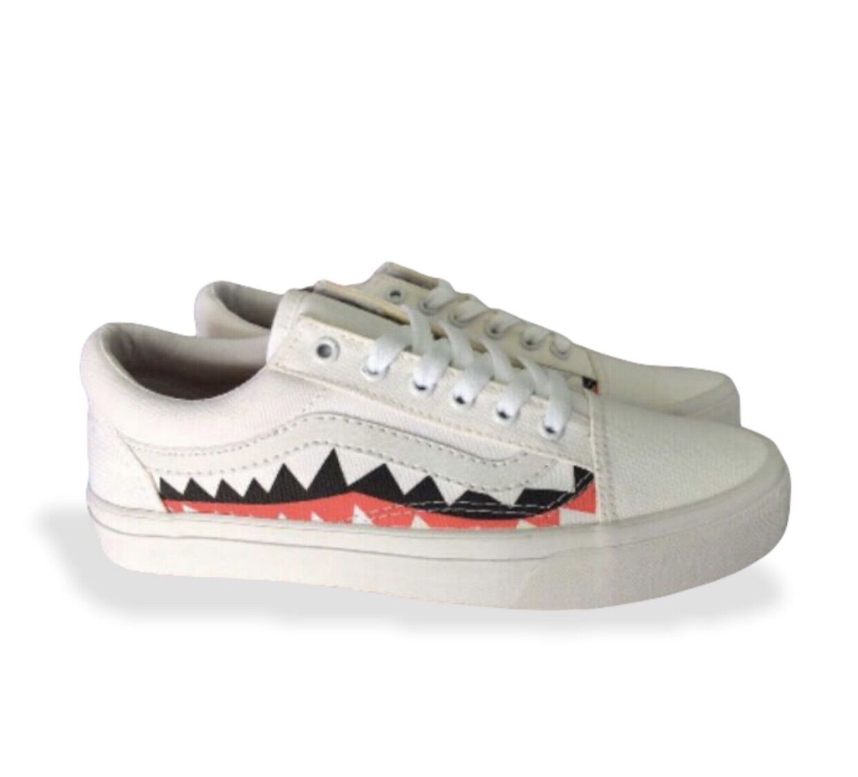 [FREESHIP] Giày Sneakers Thể Thao Răng Cá Mập Vans Trắng