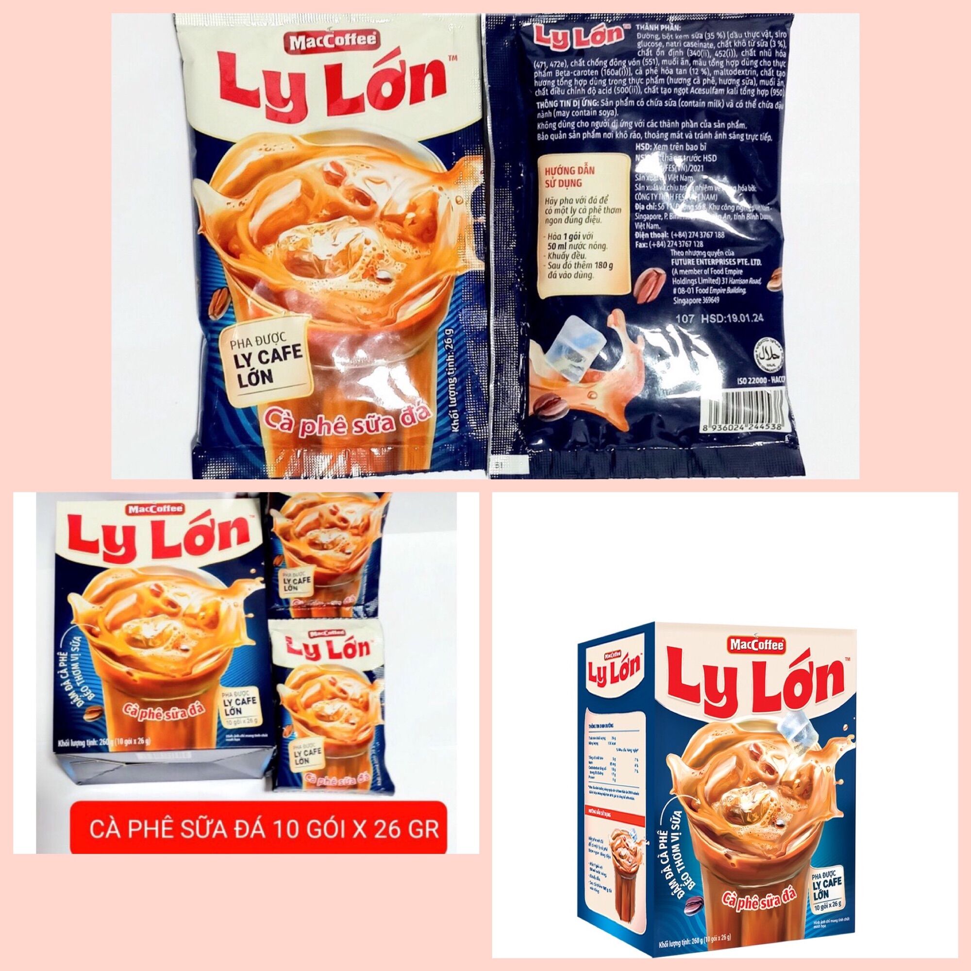 Cà phê sữa Phố Maccoffee Ly Lớn hộp 10 gói