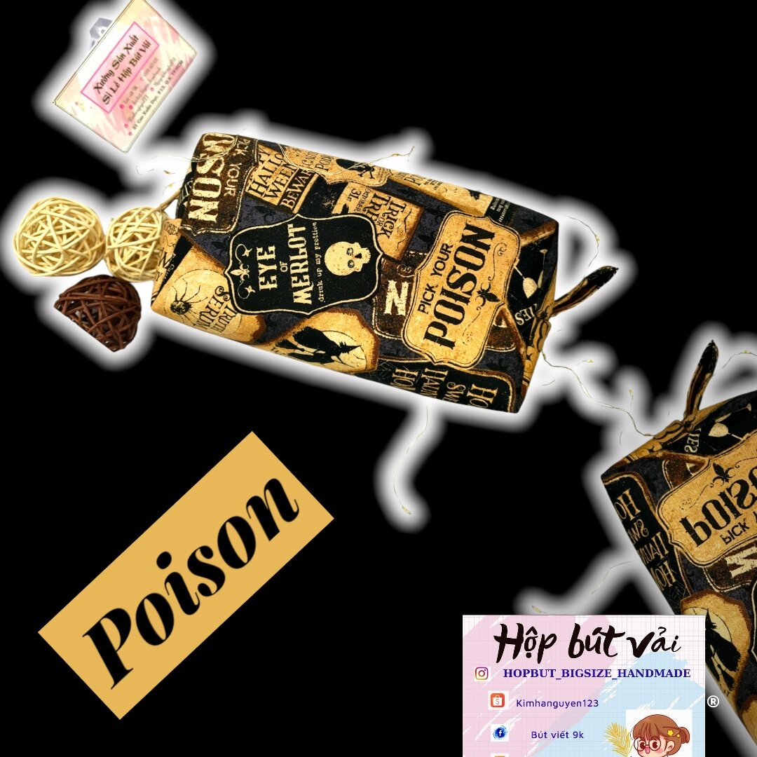 hộp bút vải poison