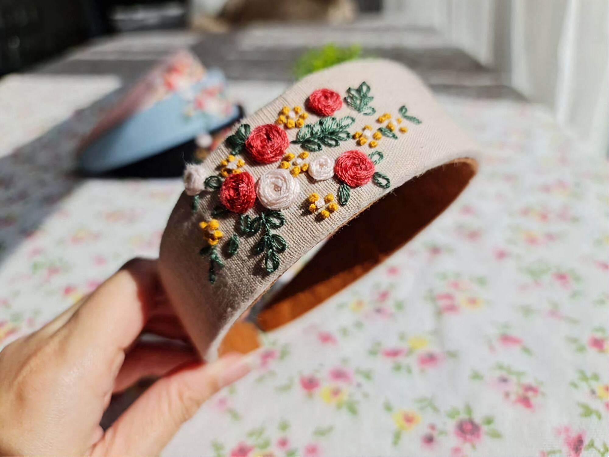 Bờm Tóc Thêu Tay Thủ Công  Handmade - Pong Embroidery