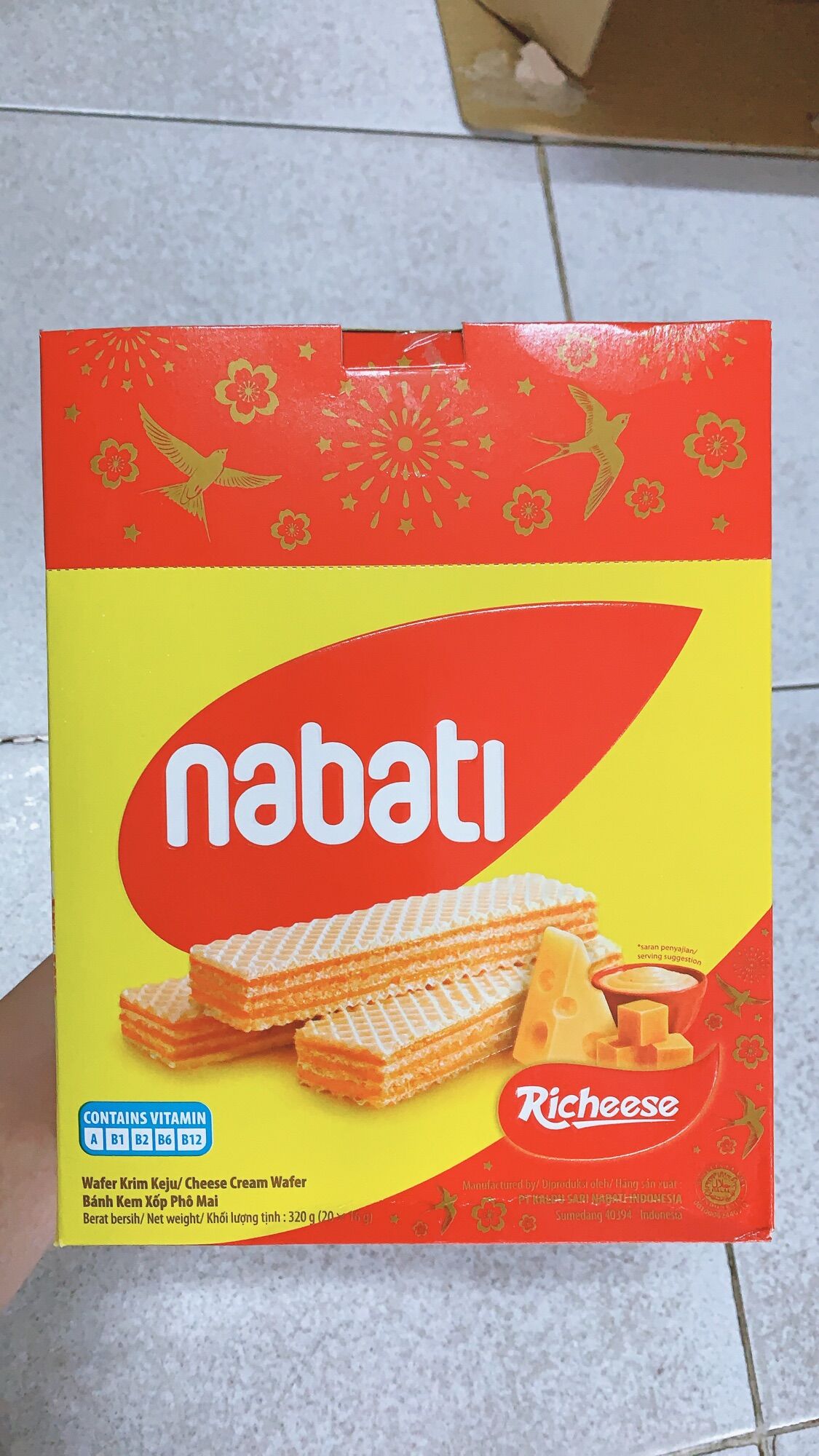 [2022] Bánh xốp socola/ phô mai Nabati 320g (20*16g)