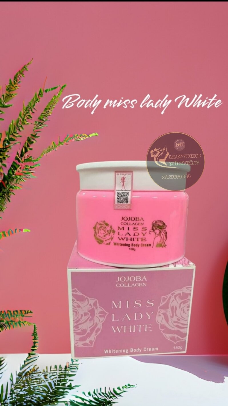 Kem body trắng da miss lady white 150g