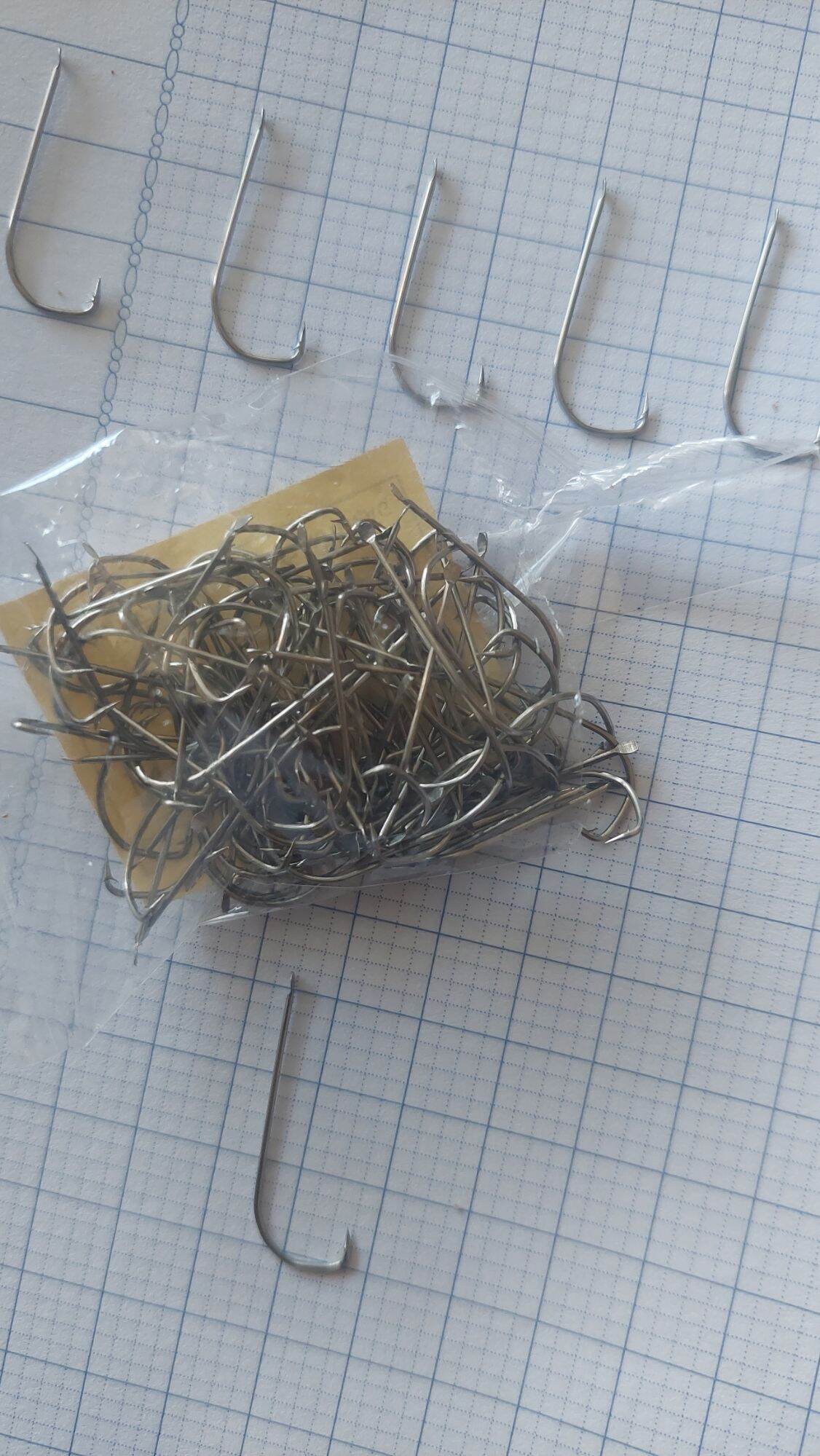 100 Pcs Stainless Steel Green Crayfish Fishing Hooks