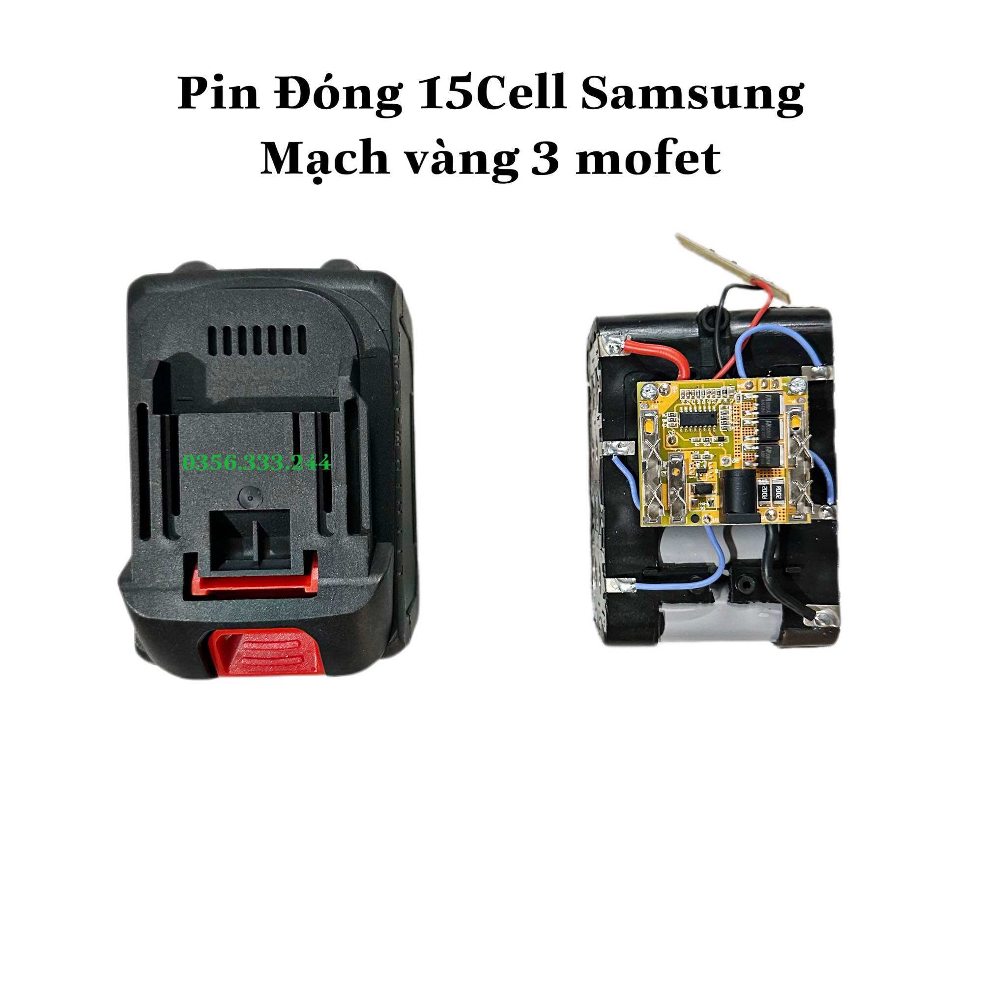 Pin đóng cell samsung 20r - 21v chân pin makita phổ thông 4cm - dung lượng 6ah