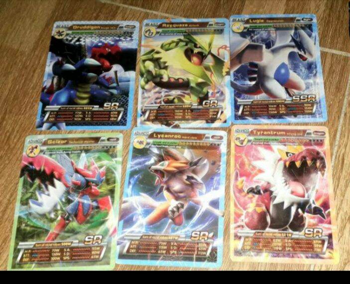 Sét 12 pack có 72 thẻ bài Pokemon_Sword và Shield bằng giấy bóng óng ánh tiếng Anh