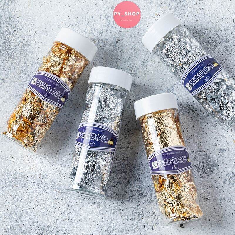 Lá Vàng, Bạc Phủ Bánh Kem, Phủ Lên Kem, Trang Trí Bánh Kem