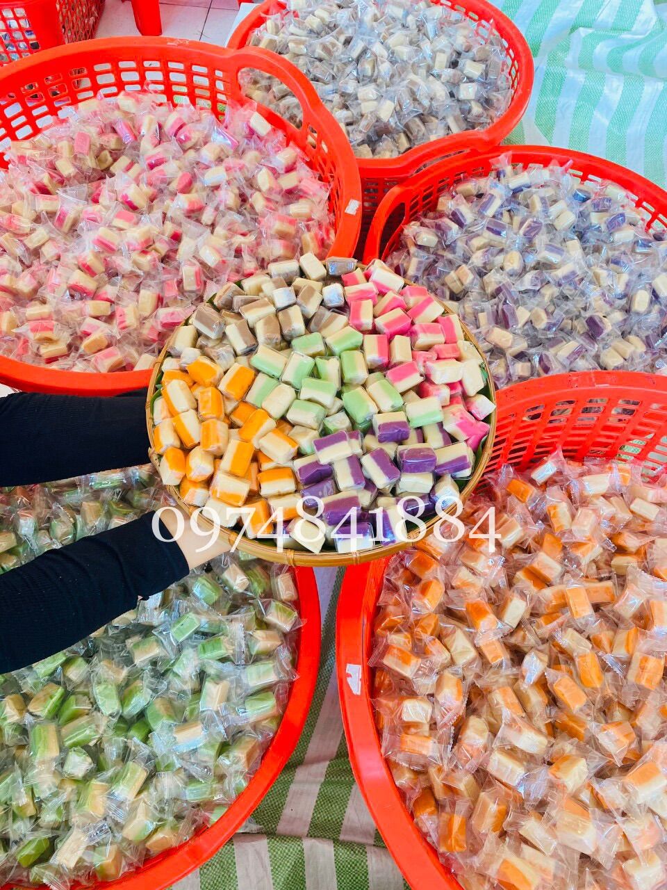 500g kẹo dừa không đường ngũ vị