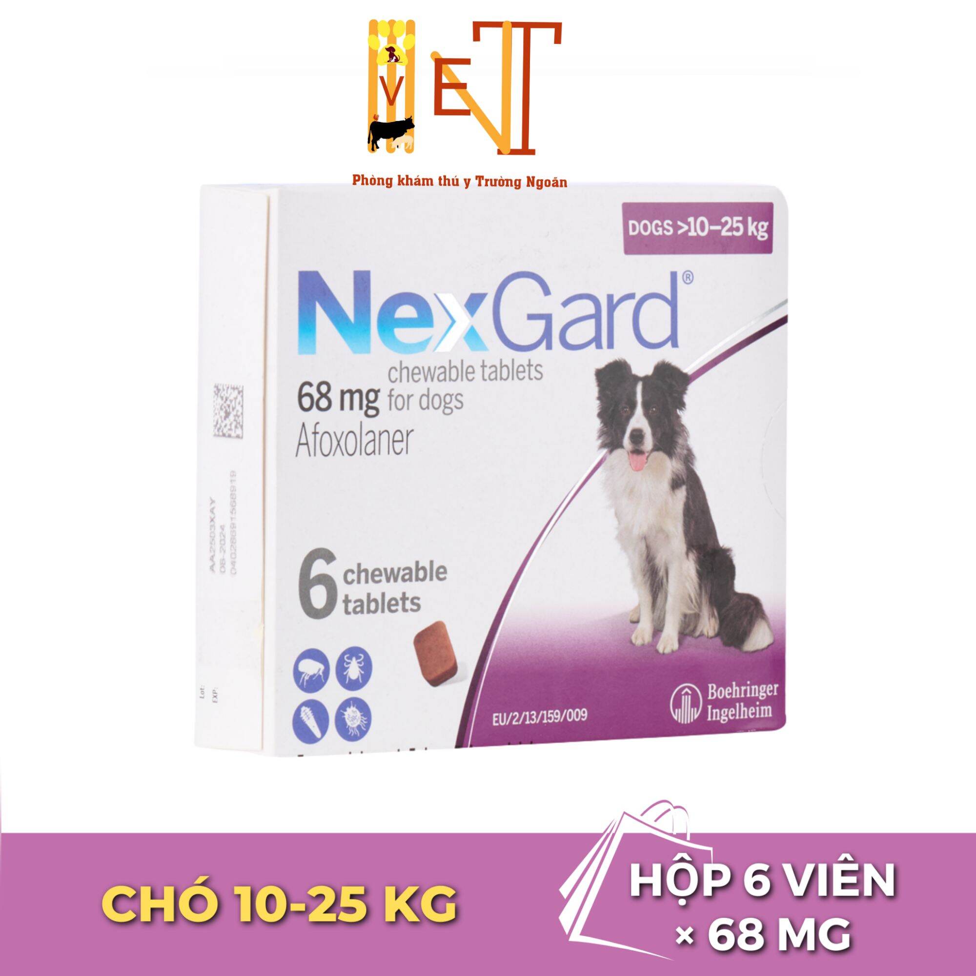 Next Gard phòng trị ve, rận cho chó - 1 viên (Hàng chính hãng)