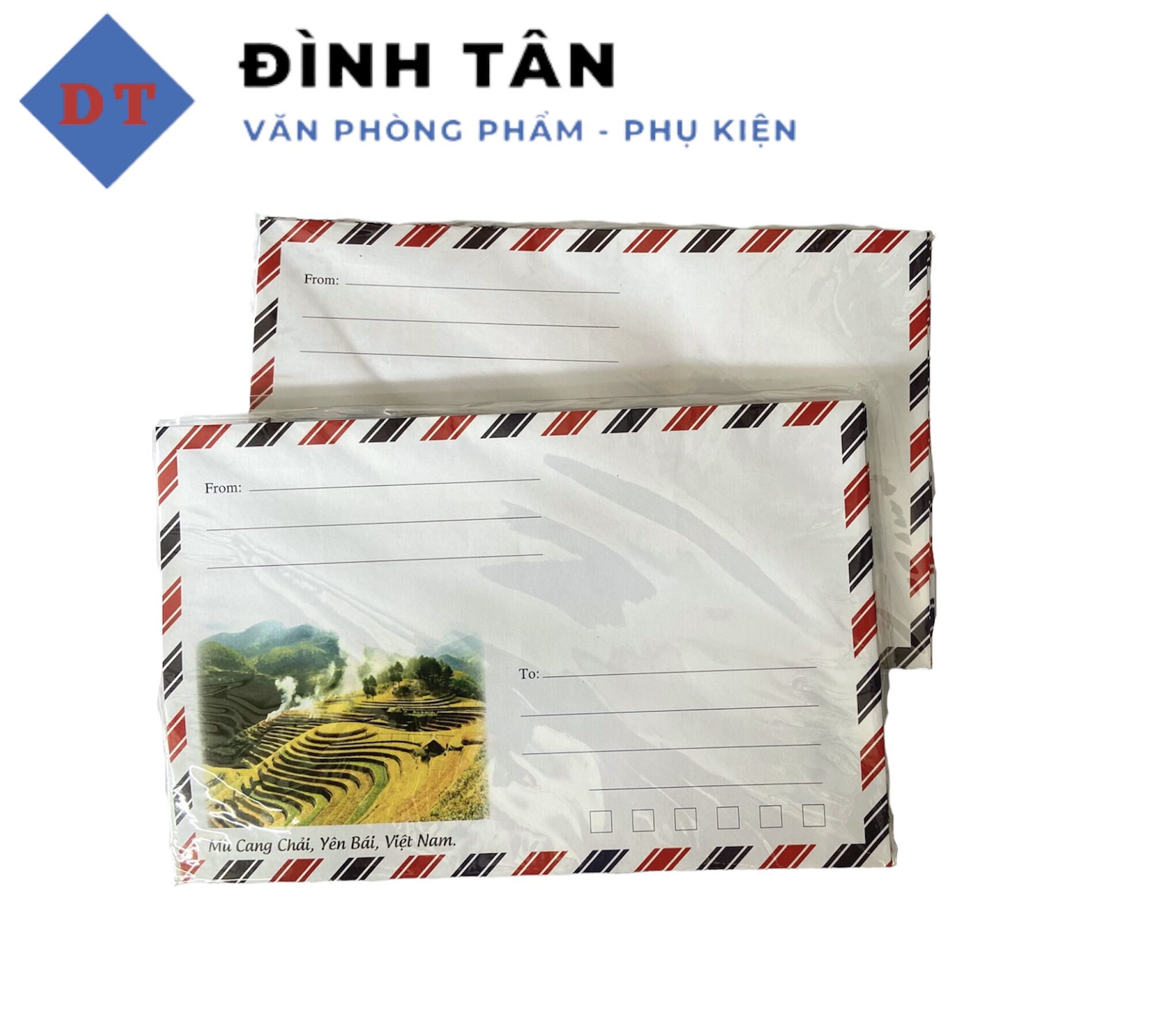 Bao Thư Sọc Có Keo Dán Sẵn ( Set 10 Cái) - Phong Bì Thư