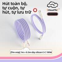 Candysign | Cáp Sạc Tự Cuộn Từ Tính Candysign CloudTie 100W Reddot 2024 Silicon Siêu Mềm Chip E-Marker Sạc Nhanh PD cho MacBook iPhone 15 iPad
