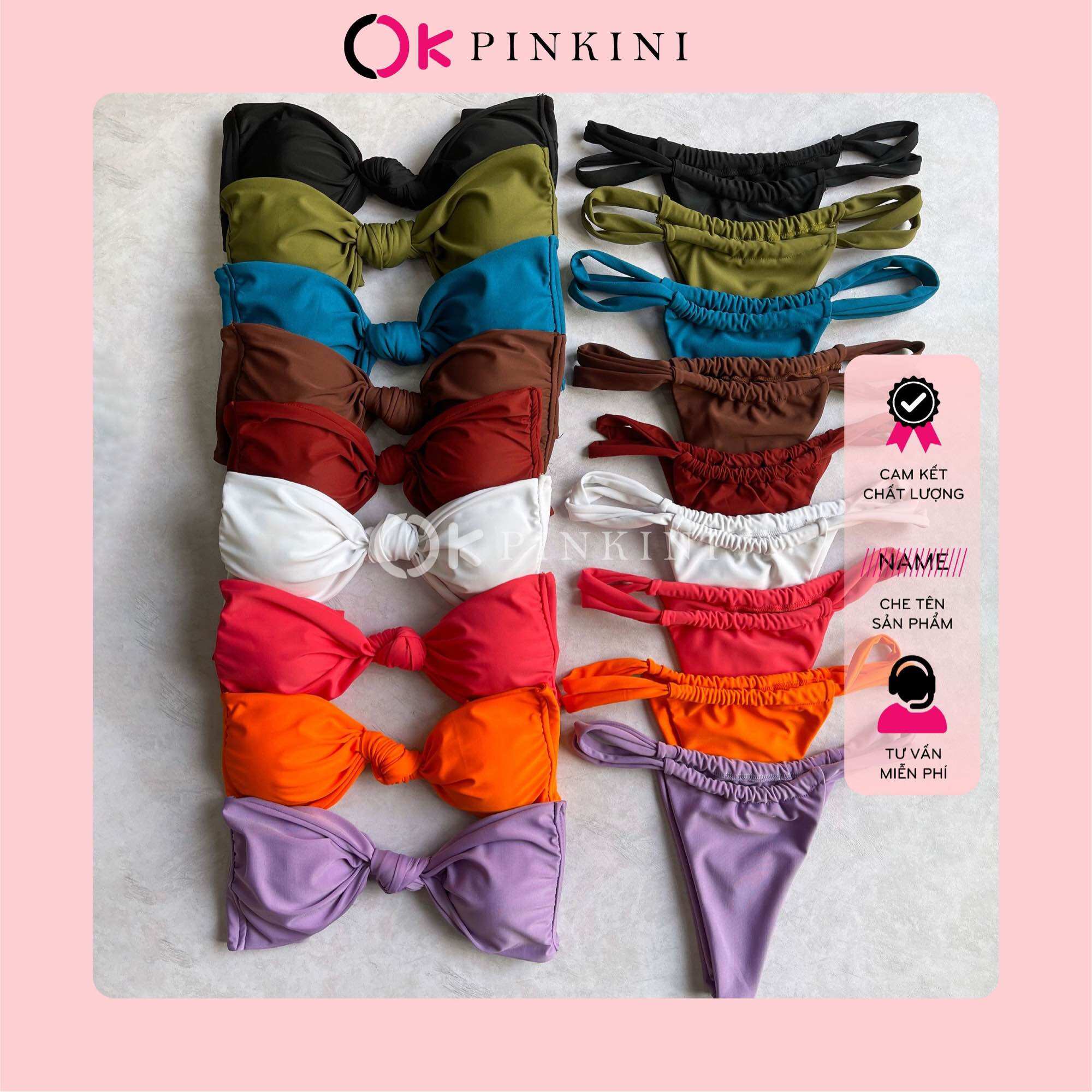 (HCM) Bikini 2 Mảnh Áo Nơ Quần Đan Dây Quyến Rũ