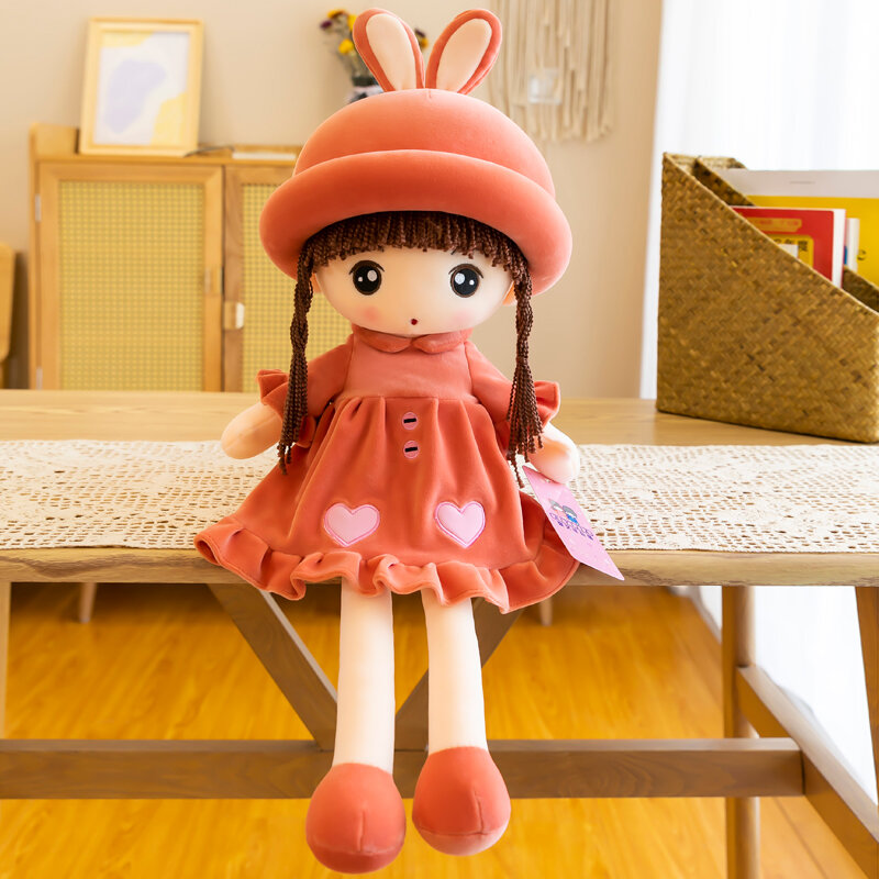 Búp bê ngọt ngào tai thỏ đáng yêu đồ chơi bằng bông búp bê búp bê ngủ trên giường búp bê gối ôm quà tặng lễ tình nhân 51 cho nữ