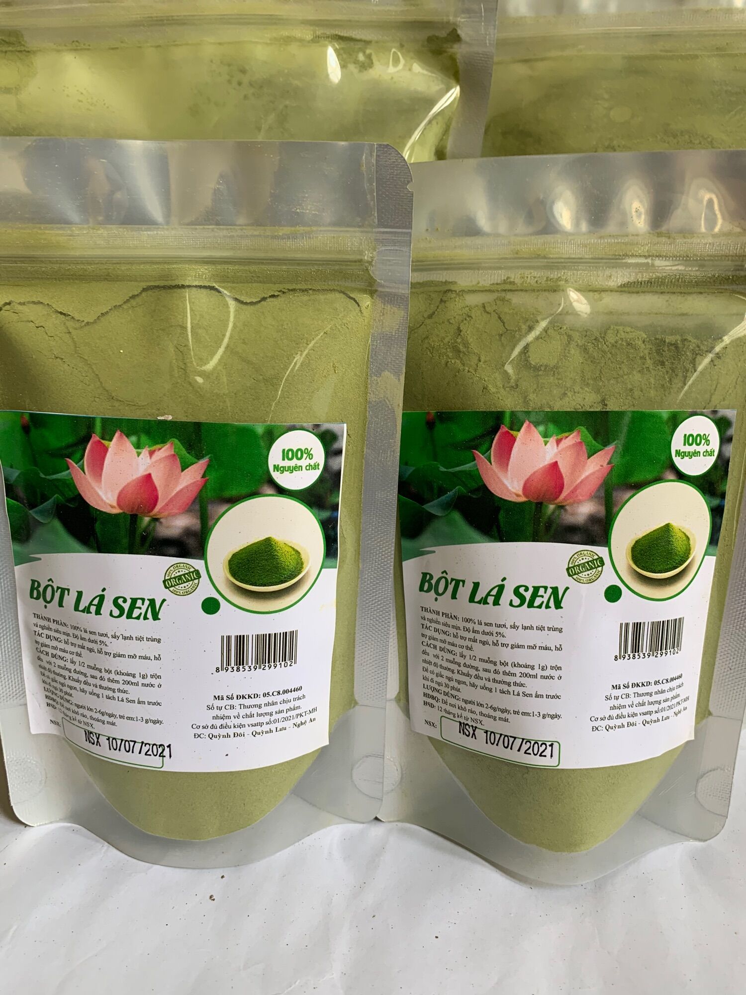 Bột lá sen sấy lạnh gói 100g giảm cân ch ữa mất ngủ