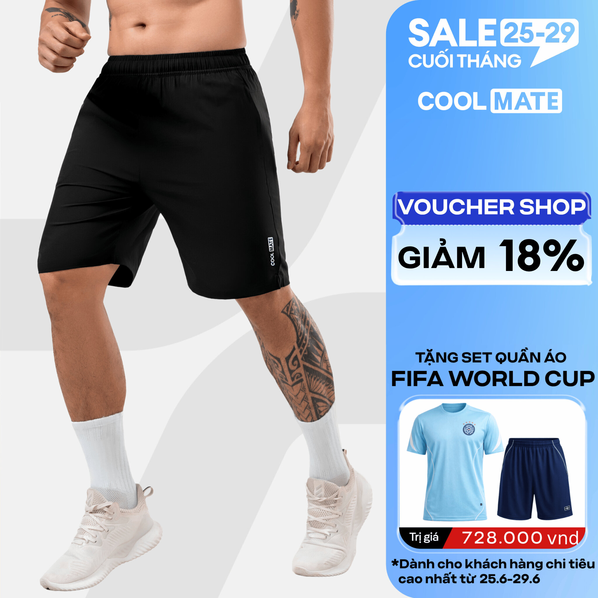 Quần thể thao nam Max Ultra Short V2 kiểu dáng thể thao (có túi khóa sau) Coolmate
