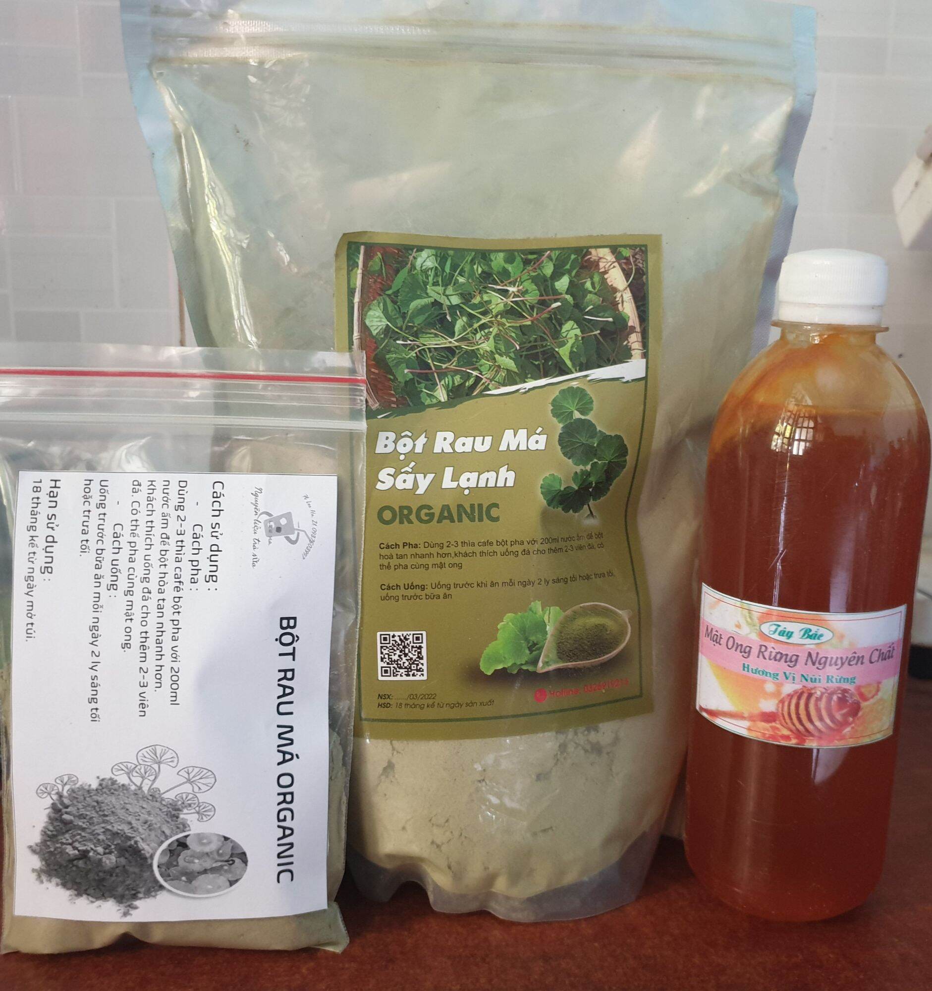 Bột rau má sấy lạnh nguyên chất Organic