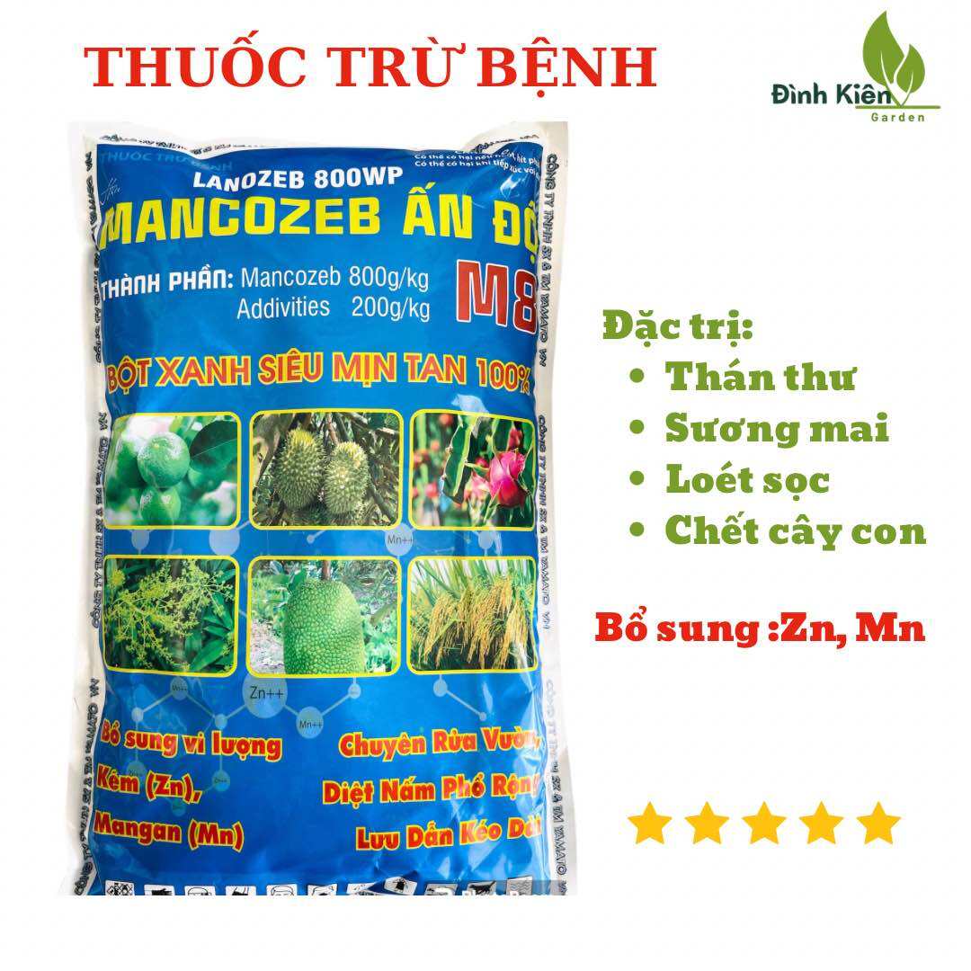 MANCOZEB XANH ẤN ĐỘ 1 kg - ĐẶC TRỊ THÁN THƯ SƯƠNG MAI ĐỐM LÁ…