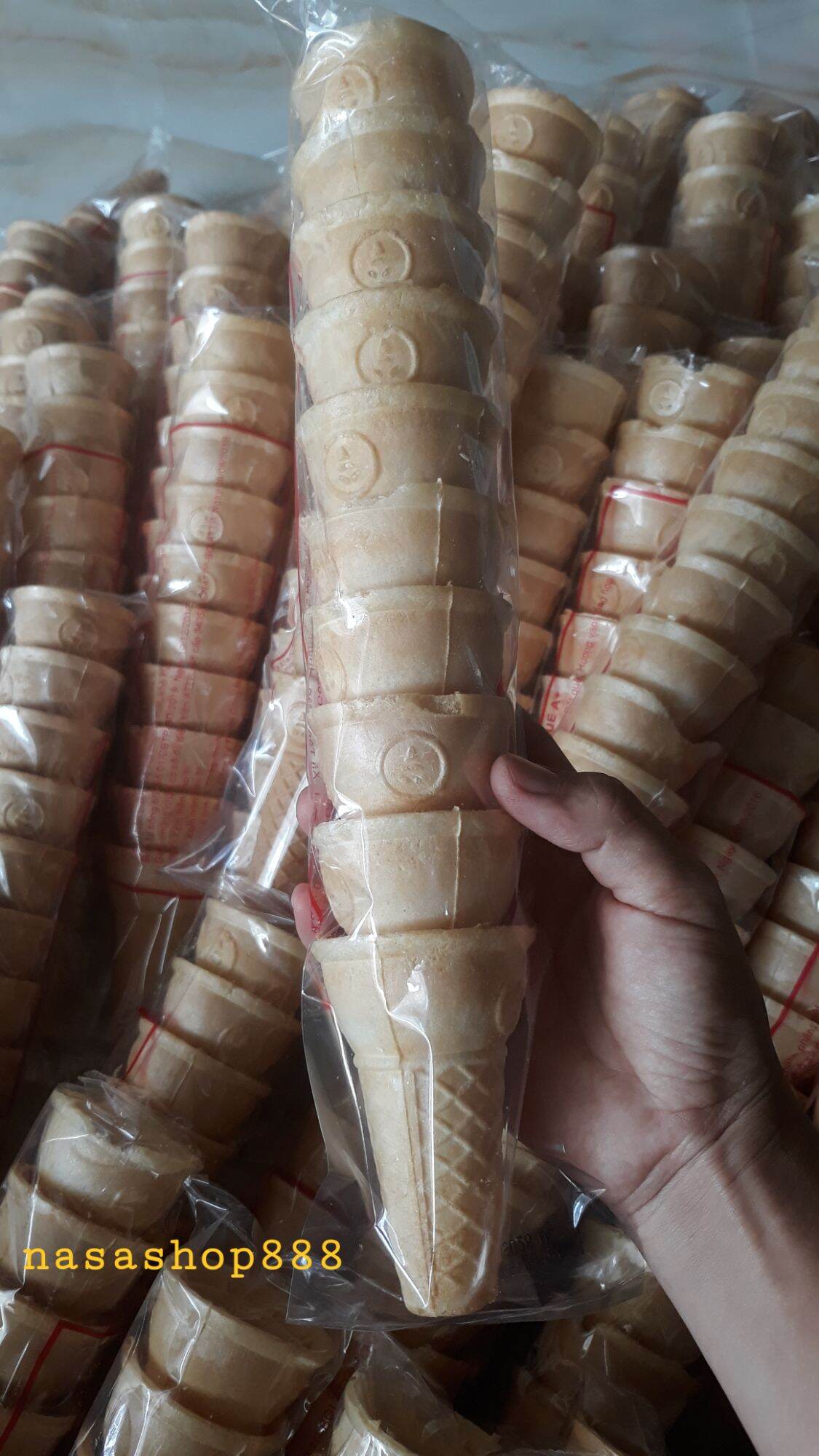Bịch 10 cái bánh ốc quế ăn kem