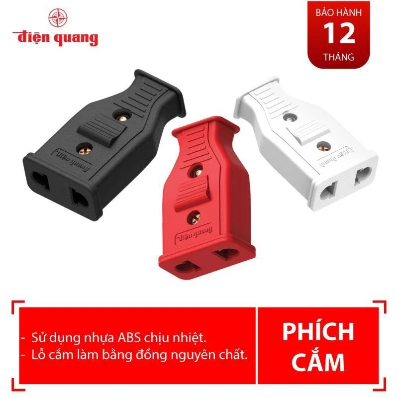 Phích Cắm Đực - Cái (Chui Dương - Chui Âm) ĐIỆN QUANG Chính Hãng