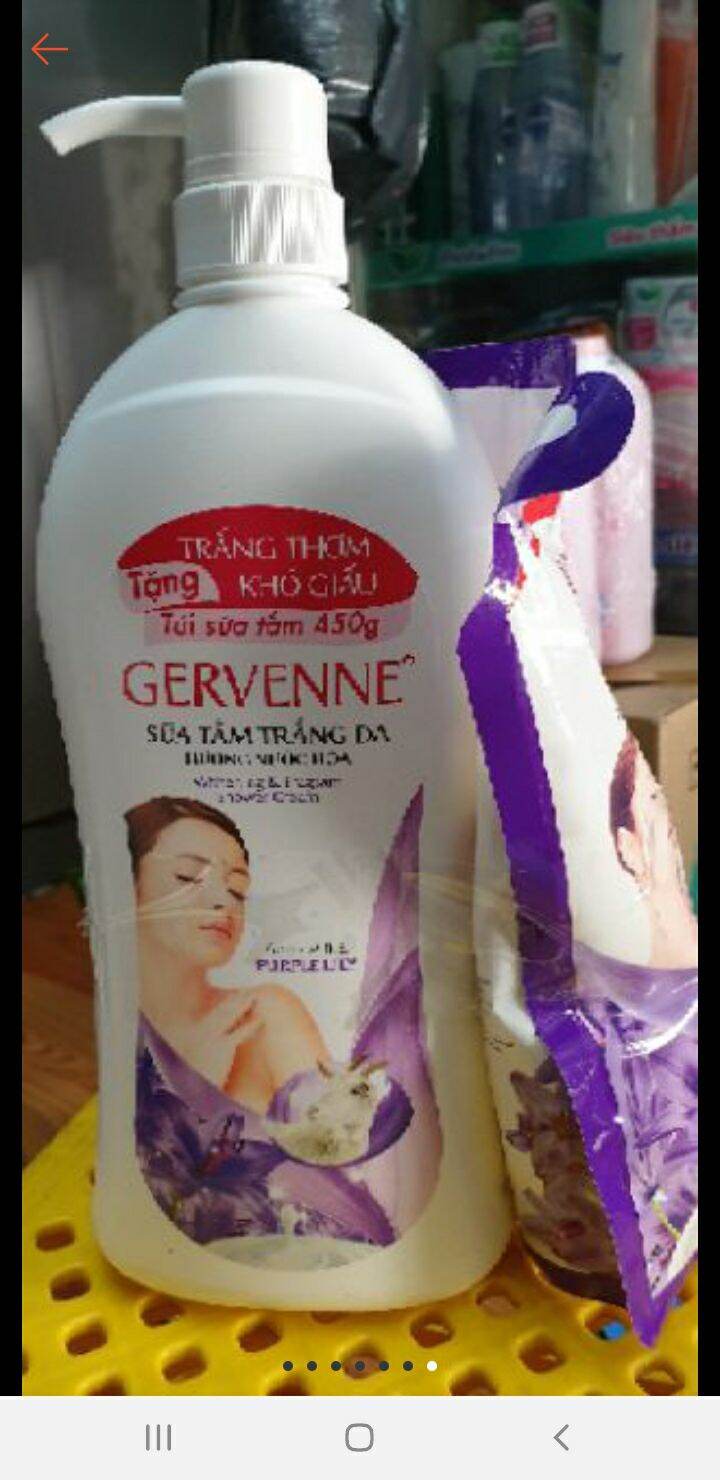 Sữa tắm Gervenne 1200ml ( tặng gói 450ml)
