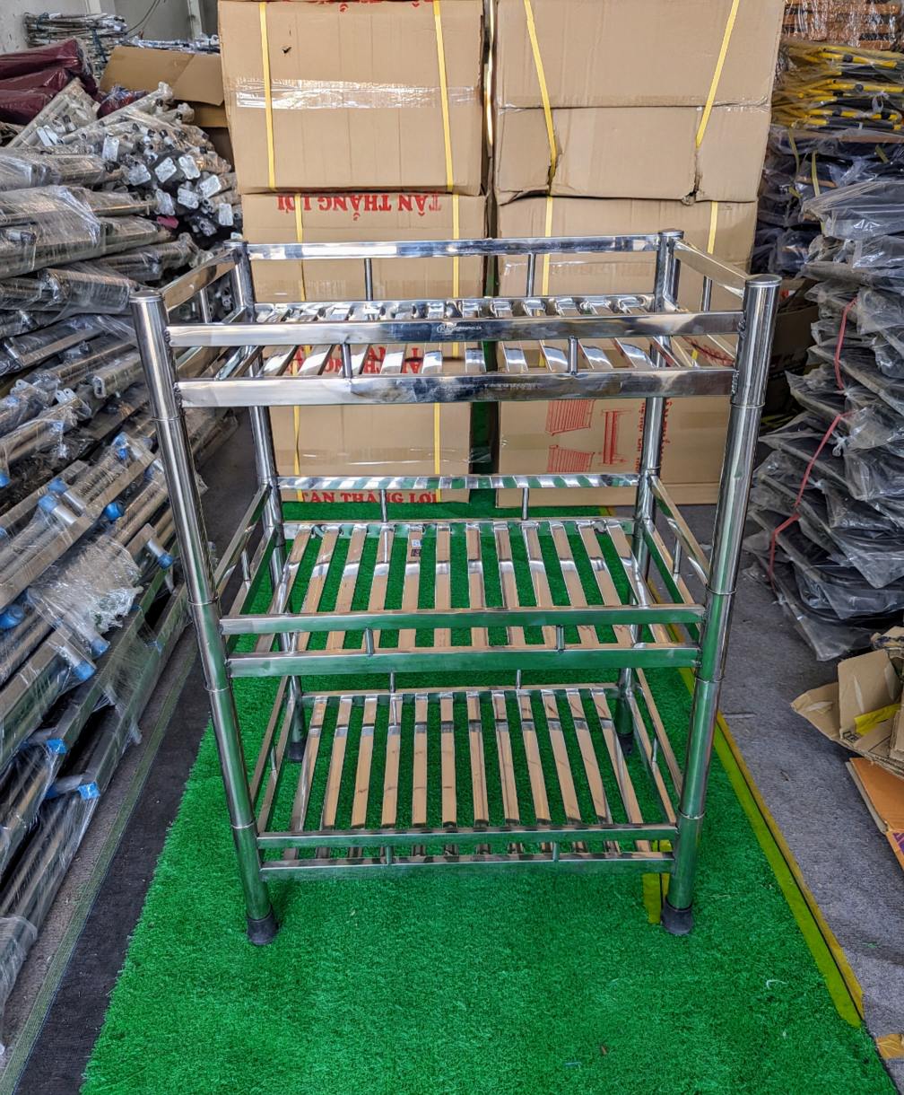 KỆ CHÉN THẺ TO INOX 304 (100% ) - Siêu Dày - Ship Siêu Rẻ( lắp ráp )