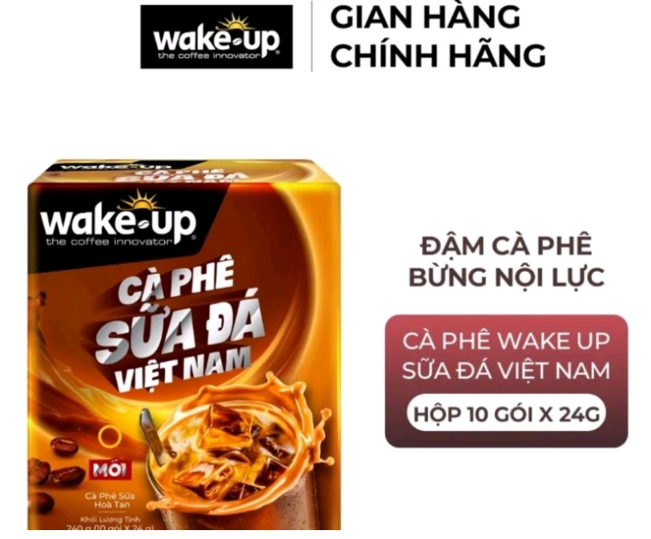 Cà phê sữa đá Wake up hộp