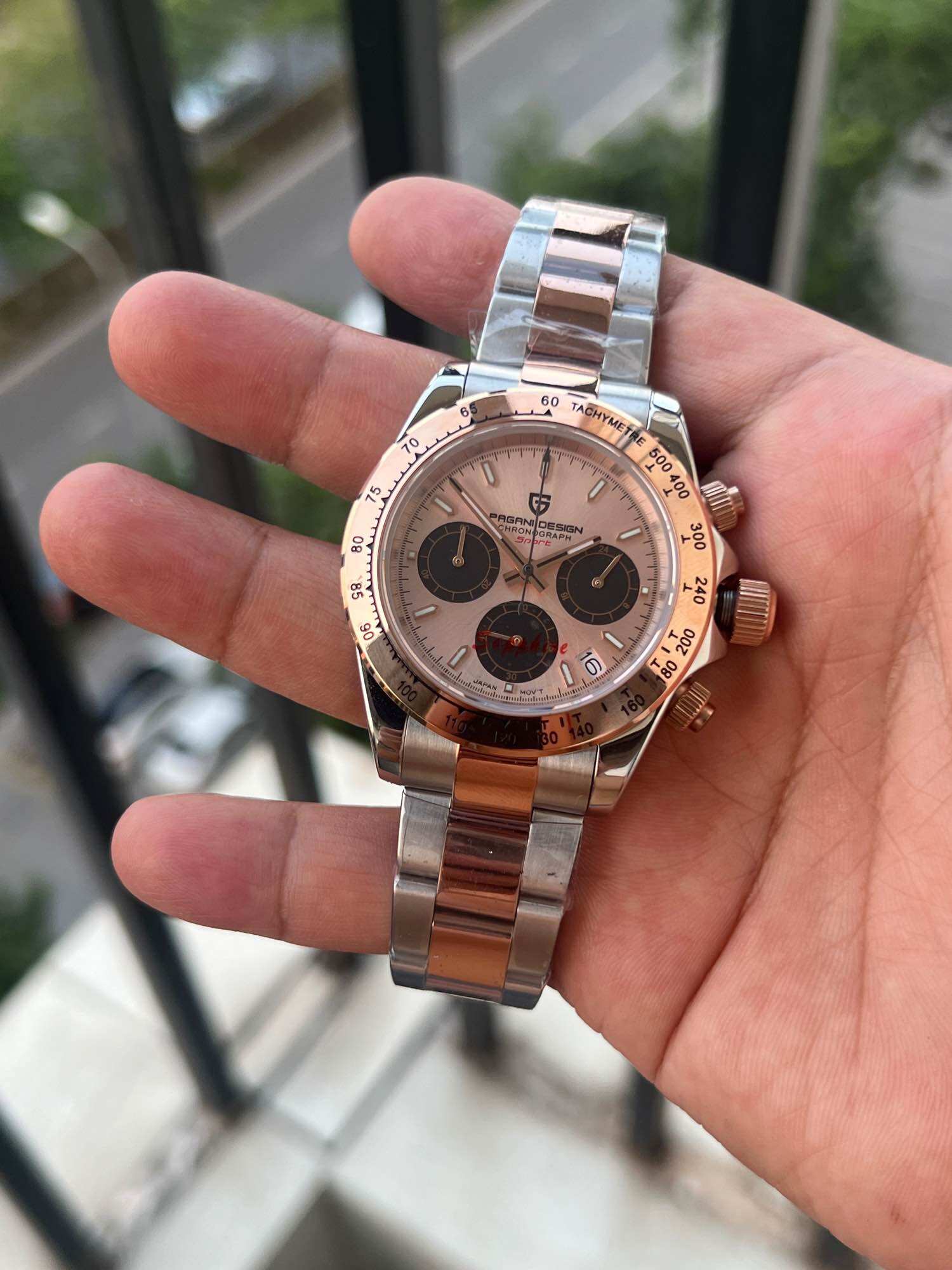 Đồng hồ bấm giờ Chronograp Pagani Design thể thao sang trọng