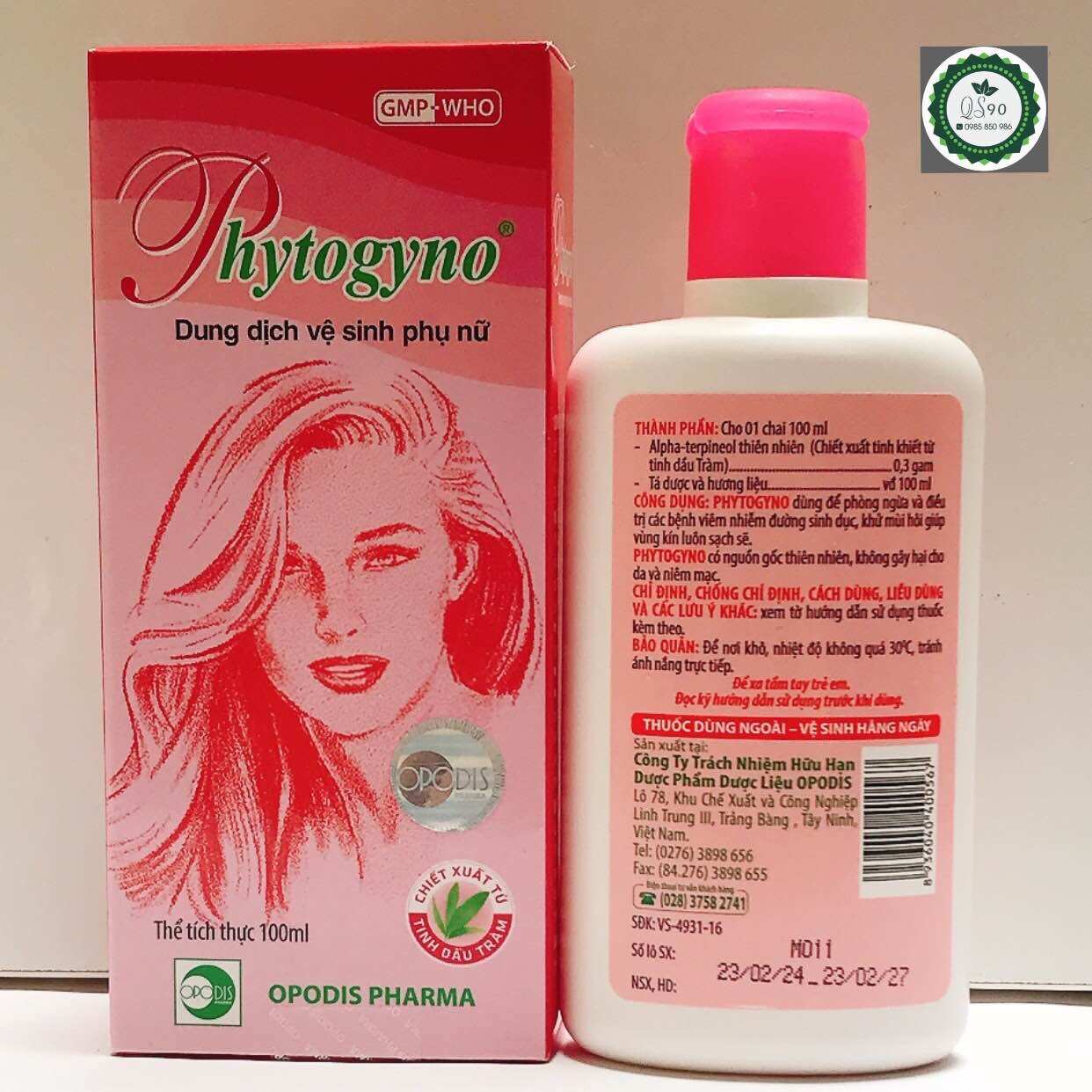 DUNG DỊCH VS PHYTOGYNO chai 100ml,250ml