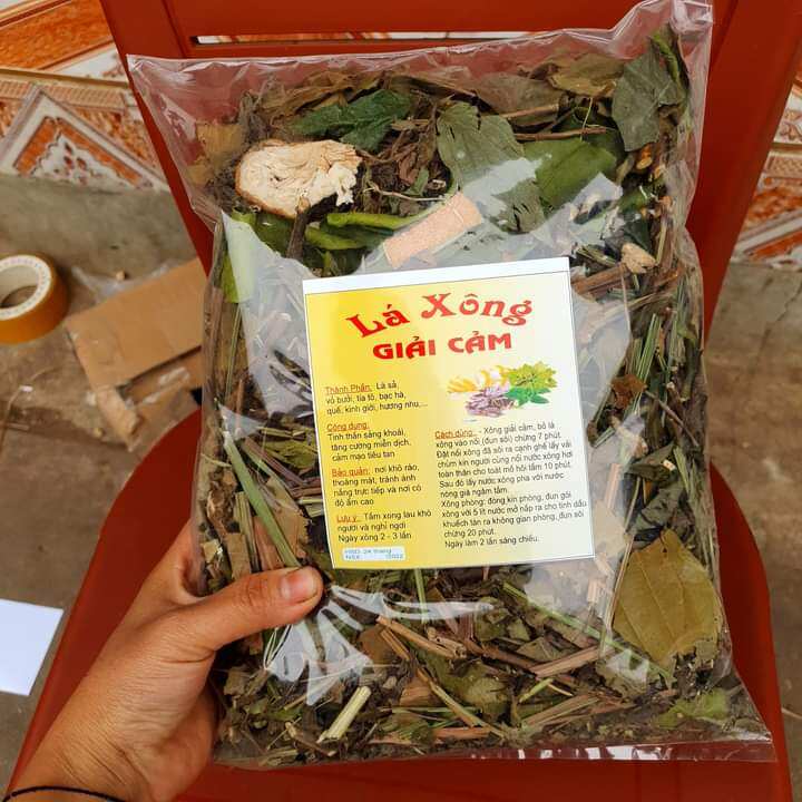 Lá xông giải cảm thảo dược 1 túi 1 lần xông