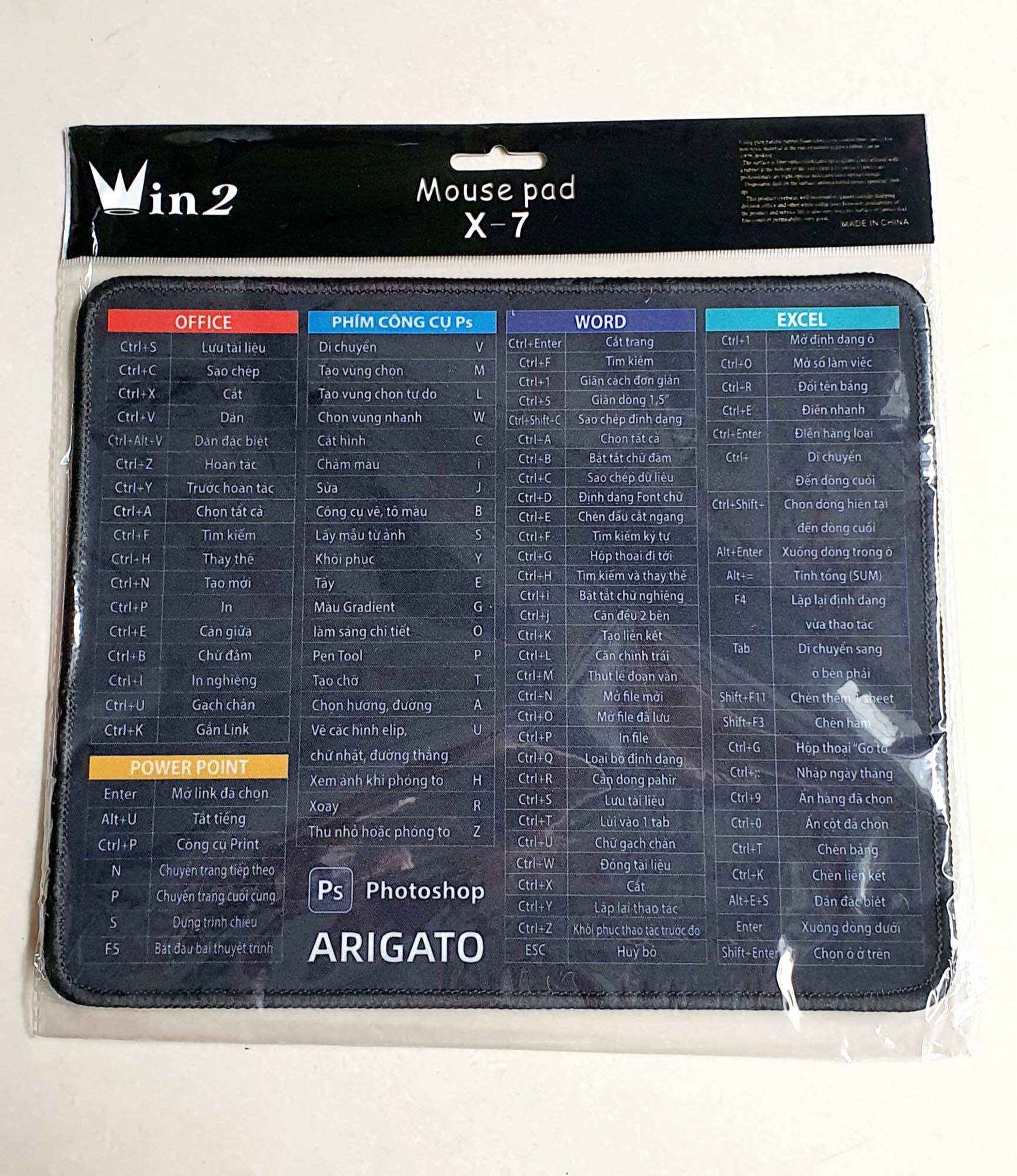 Lót chuột phím tắt 25x30cm / 30x70cm - hàng nhập khẩu