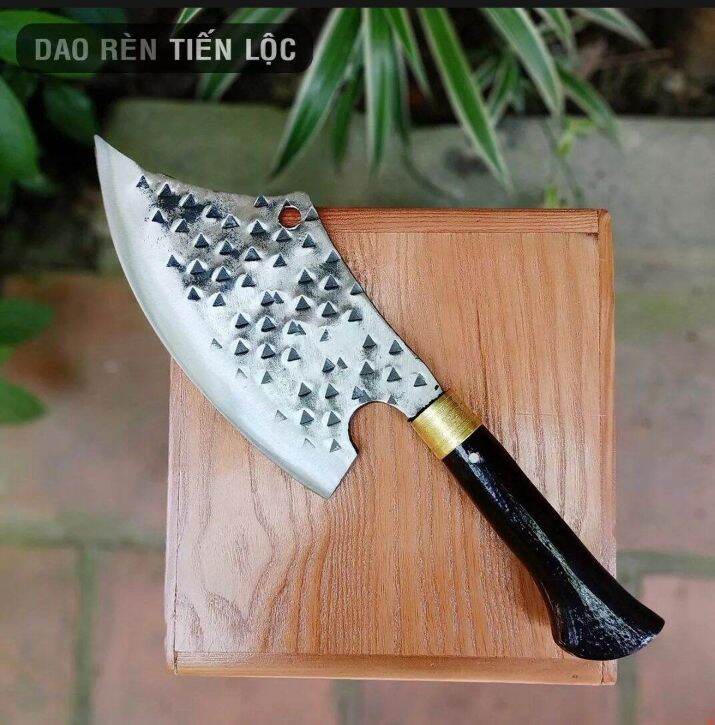 dao chuyên chặt kiểu dáng long đao nhíp xe loại 1dập vân 2 mặt