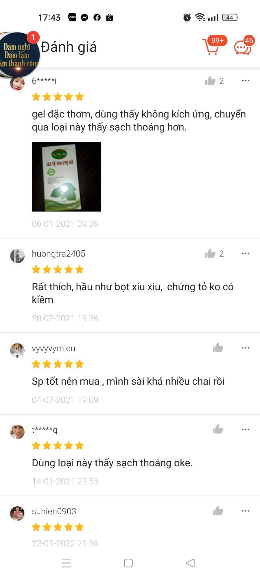 gel vệ sinh dạ thảo liên 150ml
