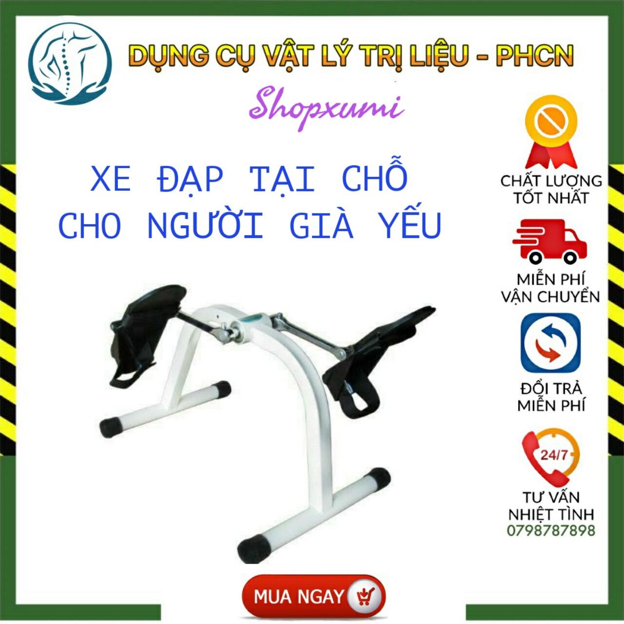 Dụng cụ tập chân có bàn đỡ chân, dây cố định chân yếu