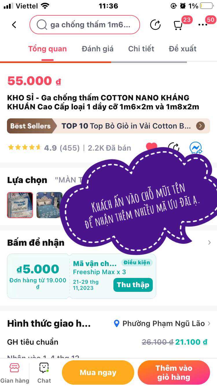 [XẢ HÀNG] - Ga chống thấm Cotton LOẠI 1