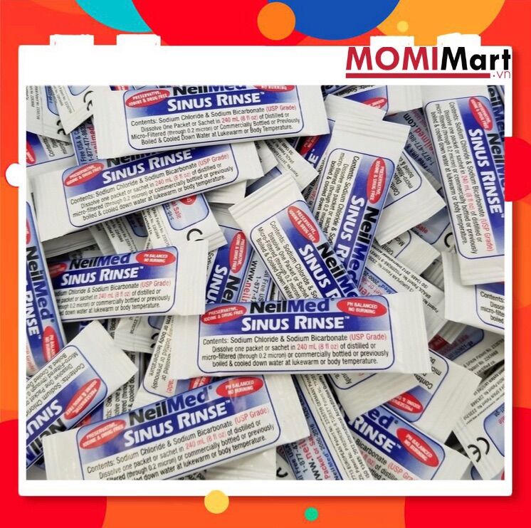COMBO 50 / 100 GÓI MUỐI NEILMED RỬA MŨI MỸ (TÁCH LẺ)