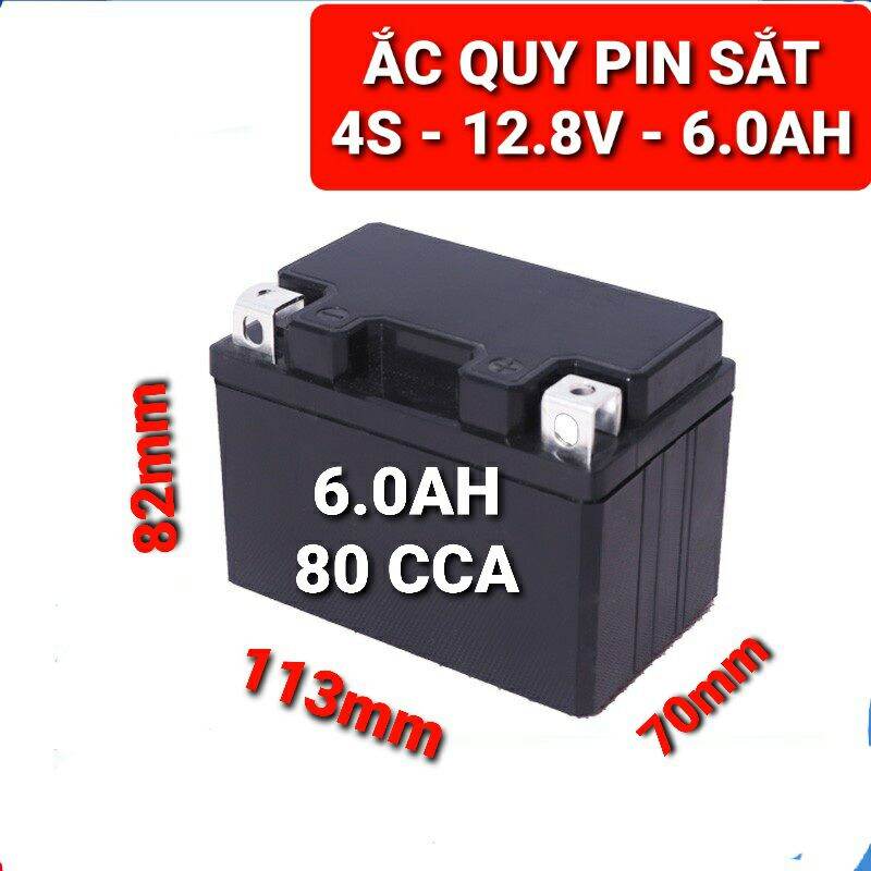 Achun.vn - YT4 - ẮC QUY LITHIUM SẮT 4S- 12.8V - 6.0AH - 4 Cell 32700- Khởi động xe máy 80CCA